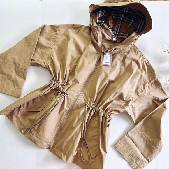 Burberry Women’s Birley Check Hooded Jacket Archive Beige